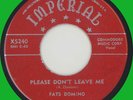 FATS DOMINO Please Don't Leave Me 45rpm Imperial 1953 red script