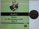 Janos Starker KODALY Sonata for Unaccompanied Cello Op.8 - Period SPL 510