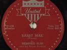 Hear Blues Rocker 78 rpm MEMPHIS SLIM Sassy Mae UNITED 176