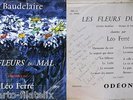 LEO FERRE chante les Fleurs du Mal de Charles Baudelaire ENVOI AUTOGRAPHE 1957