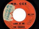 Doo Wop/Mod Popcorn 45 UNIQUES Look At Me/Bossa Nova Cha Cha Mr. Cee RARE Hear