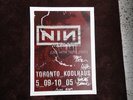 NINE INCH NAILS (NIN) 'Live With Teeth 2005' FULLY SIGNED CANADIAN TOUR POSTER