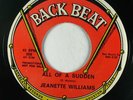 Northern Soul 45 JEANETTE WILLIAMS All Of A Sudden / Soft Touch on Back Beat NM