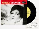 NM NICOLE LOUVIER SIGNED DEDICACE AUTOGRAPHE french decca 451070 disque vinyl EP