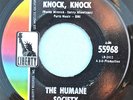 The HUMANE SOCIETY 45 Knock Knock LIBERTY 55968 VG+ 1969 Garage psych