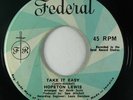 Reggae 45 HOPETON LEWIS Take It Easy / Why Must I Cry on Federal VG++
