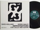 DEREK BAILEY - DAVID HOLLAND Improvisations LP on ECM German Pressing M-