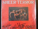 SHEER TERROR Just Can't Hate Enough ORIGINAL 1989 HARDCORE VINYL LP