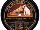 BLACK ELECTRIC HMV SINGLE: MENGES PLAYS SARASATE MALEGUENA (1925)