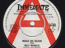BILLY NICHOLLS Would You Believe RARE UK DEMO 45 psych mod garage SMALL FACES