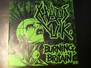 Chaos U.K Burning Britain ep hardcore punk single 7