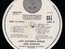 JADE WARRIOR Last Autumn's Dream RARE UK VERTIGO SPIRAL LP