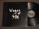 WAGES OF SIN LP   RARE PRIVATE PRESSING 80's METAL MICHIGAN VINYL *SIGNED VG++