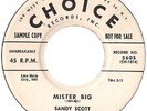 SCOTT,SANDY CHOICE 5605 MISTER BIG M- DJ $100.00