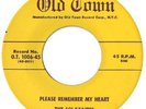 SOLITAIRES	OLD TOWN 1006	PLEASE REMEMBER MY HEART	M-	$250.00	  B/W SOUTH OF THE