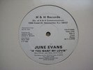 JUNE EVANS if you want my lovin' H&H promo boogie funk 12