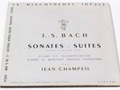 J.S. BACH: SONATAS & PARTITAS F/ SOLO VIOLIN/CHAMPEIL/ORIGINAL W/SCORE/RARE/NM