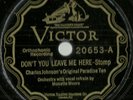 Charlie Johnson's Paradise Ten, New Orleans Blue Five Victor 20653 78 rpm
