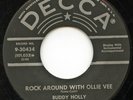 Rare Rockabilly Reissue 45-Buddy Holly-Rock Around With Ollie-Decca-# 30434-M-