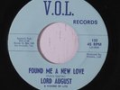 rare Texas Soul R&B 45 LORD AUGUST found me a new love Listen