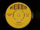 THE FOUR GEES reggae 45 ETHIOPIA / ROUGH RIDER   PRESIDENT VG+