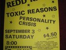 vintage org REDD KROSS TOXIC REASONS 11x17 Punk Flyer poster rock kbd h/C