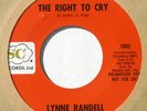 hear: LYNNE RANDELL on Silver Cloud M- northern soul 45 The Right To Cry
