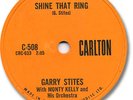 Rare 1959 GARRY STITES Rock'n Roll 78 RPM Record. Shine That Ring