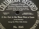 ADA JONES 78rpm If The Man In The Moon Werw A Coon 1-sided COLUMBIA 3565   EX