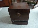 78 RPM records and wooden selector box, Rare