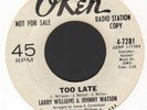 NORTHERN SOUL  LARRY WILLIAMS & JOHNNY WATSON   
