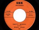 Northern Soul 45 RUBY JEAN Empty Words SBK HEAR Rare