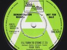 TMG 829 - FOUR TOPS I'll Turn To Stone UK DEMO 45 Tamla Motown w/ PRESS RELEASE