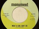 Hangmen 45 What A Girl Can't Do / The Girl Who Faded Away 7