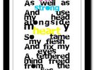 MUMFORD & SONS I Will Wait - song lyric poster art typography print - 4 sizes
