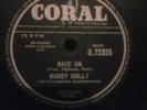 Buddy Holly Rave On 78 rpm