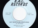 Modern Soul 45 - D. Watson - Say What's On Your Mind - R.A.C. - mp3 - rare