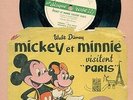 DISQUE 78 T / WALT DISNEY - MICKEY et MINNIE VISITENT PARIS - DISQUE ROSE N ° 1