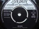 The Earls - Never - London American Doo Wop HL 9702.  Excellent Plus