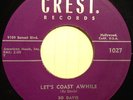 Bo Davis ROCKABILLY 45 Let's Coast Awhile on Crest Lbl EDDIE COCHRAN HEAR #BB444