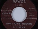 Northern Soul R&B  45 J.J. BARNES Won't You Let Me Know KABLE HEAR