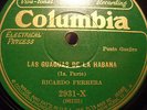 CUBAN 78 RPM. Ricardo Ferrera. Las Guaguas de La Habana. Punto GUAJIRA. CUBA