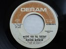 RARE PROMO 45 David Bowie - Love You Till Tuesday   Deram HEAR IT