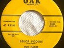Don Hager & The Hot Toys ROCKABILLY 45 Bebop Boogie on Oak Label HEAR #BB17