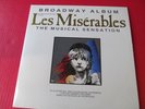 LES MISERABLES BROADWAY ALBUM MUSICAL PLAY 2 LP DOUBLE VINYL RECORDS