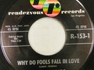 THE GALLAHADS 45 Why Do Fools Fall In Love / Gone RENDEZVOUS Doo Wop #H725