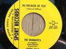 THE DRAMATICS northern soul 45 All Because Of You/Haven't Got Love   Sport NM