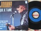 vinyl EP 45T Johnny Hallyday que je t'aime je suis né dans la rue PARTICULARITE
