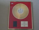 METALLICA ( THE BLACK ALBUM ) GOLD DISC BPI AWARD FOR THE SALE OF 100,000 COPIES