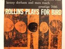 SONNY ROLLINS-ROLLINS PLAYS FOR BIRD-PRESTIGE LP-VG+